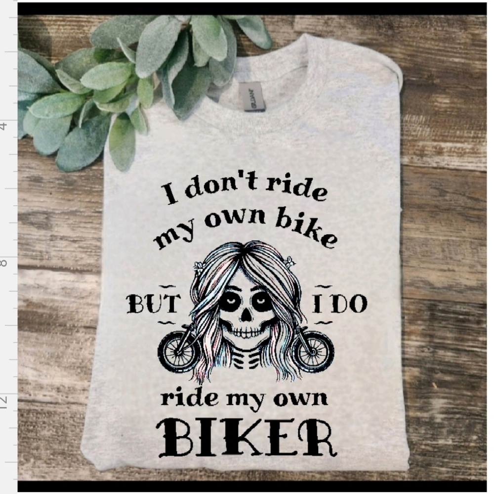 Biker shirt skull ride my own humor motorcycle riding rider popular cute